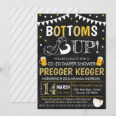 Pregger Kegger Baby shower Invitation Kaart (Voorkant / Achterkant)