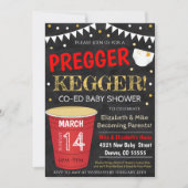 Pregger Kegger Baby shower Invitation Kaart (Voorkant)
