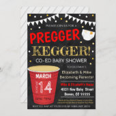 Pregger Kegger Baby shower Invitation Kaart (Voorkant / Achterkant)