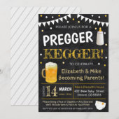 Pregger Kegger Baby shower Invitation Kaart (Voorkant / Achterkant)