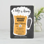 Pregger Kegger Beer Baby shower Invitation Kaart (Staand voorkant)