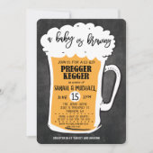 Pregger Kegger Beer Baby shower Invitation Kaart (Voorkant)