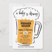 Pregger Kegger Beer Baby shower Invitation Kaart (Voorkant)