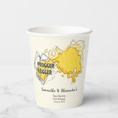 Pregger Kegger Beer Waterverf Co-ED Baby shower Papieren Bekers (Achterkant)