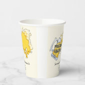 Pregger Kegger Beer Waterverf Co-ED Baby shower Papieren Bekers (Links)