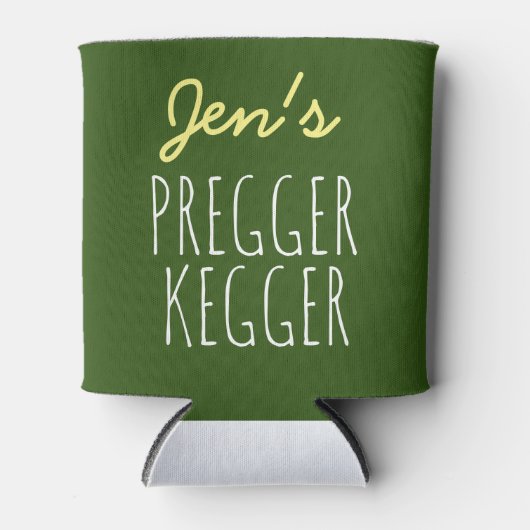 Pregger Kegger coed baby shower koelboxxen, baby Blikjeskoeler (Voorkant)