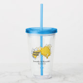 Pregger Kegger Waterverf Beer Co-ED Baby shower Acryl Drinkbeker (Voorkant)