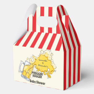 Pregger Kegger Waterverf Beer Co-ED Baby shower Bedankdoosjes