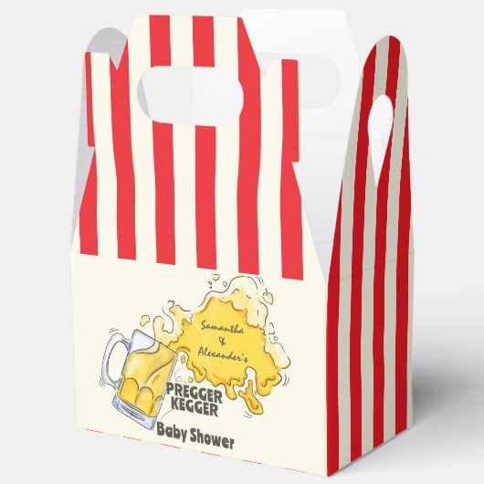 Pregger Kegger Waterverf Beer Co-ED Baby shower Bedankdoosjes (Open)