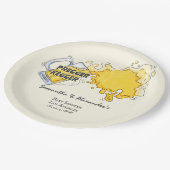 Pregger Kegger Waterverf Beer Co-ED Baby shower Papieren Bordje (Gekanteld)