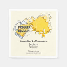 Pregger Kegger Waterverf Beer Co-ED Baby shower