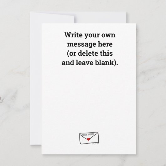 Preggers Custom Gefeliciteerd Kaart (Achterkant)