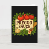 Preggo Sauce Costume Funny Pregnancy Announcement  Kaart (Voorkant)