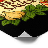 Preggo Sauce Costume Funny Pregnancy Announcement  Poster (Hoek)