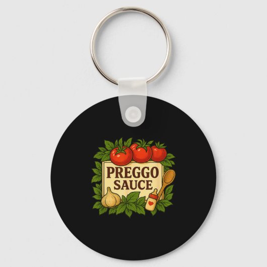 Preggo Sauce Costume Funny Pregnancy Announcement Sleutelhanger (Voorkant)