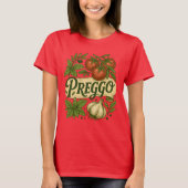 Preggo Sauce Costume Pregnancy Announcement T-shirt (Voorkant)
