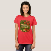 Preggo Sauce Costume Pregnancy Announcement T-shirt (Voorkant volledig)