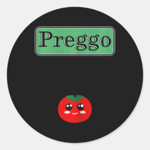 Preggo Sauce Grappig Zwangerschap Halloween Kostuu Ronde Sticker