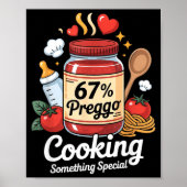 Preggo Sauce Pasta Pregnancy Announcement Funny 67 Poster (Voorkant)
