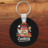 Preggo Sauce Pasta Pregnancy Announcement Funny 67 Sleutelhanger (Voorkant)