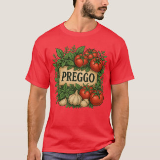 Preggo Saus Kostuum Zwangerschapsaankondiging Preg T-shirt