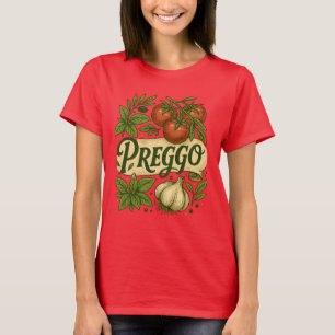 Preggo Saus Kostuum Zwangerschapsaankondiging T-shirt