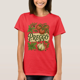 Preggo Saus Kostuum Zwangerschapsaankondiging T-shirt