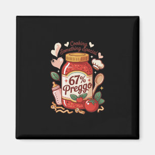 Preggo Saus Pasta Zwangerschapsaankondiging Grappi Magneet