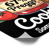 Preggo Saus Pasta Zwangerschapsaankondiging Grappi Poster (Hoek)