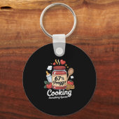 Preggo Saus Pasta Zwangerschapsaankondiging Grappi Sleutelhanger (Voorkant)