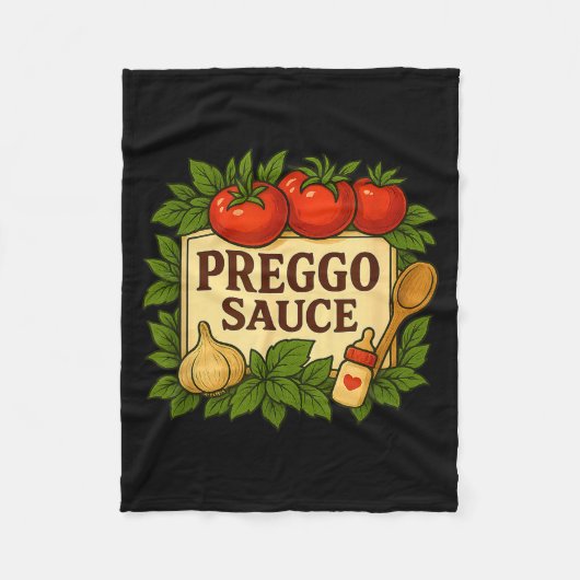 Preggo-sauskostuum Funny zwangerschapsaankondiging Fleece Deken (Voorkant)