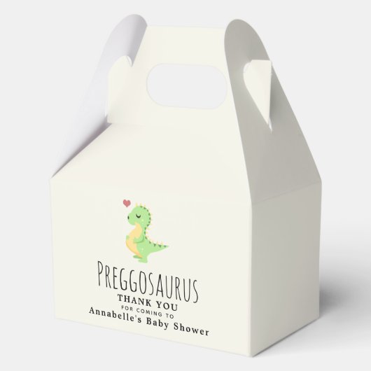 Preggosaurus Cute Dinosaur Baby shower Bedankdoosjes (Voorkant)