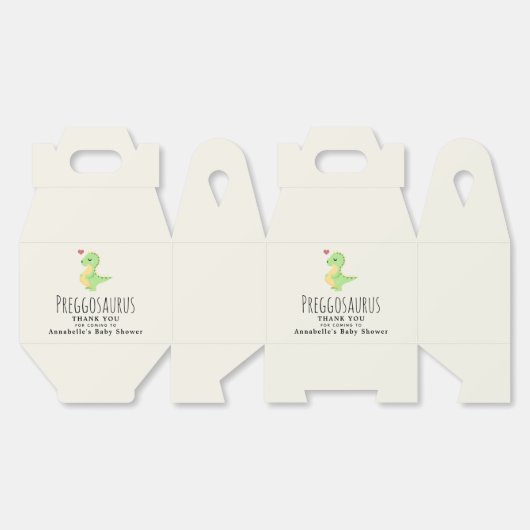 Preggosaurus Cute Dinosaur Baby shower Bedankdoosjes (Ongevouwen)