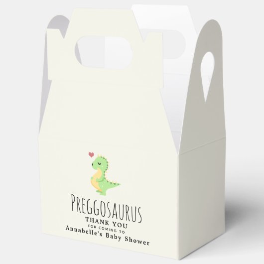 Preggosaurus Cute Dinosaur Baby shower Bedankdoosjes (Open)