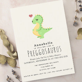 Preggosaurus Cute Dinosaur Baby shower Kaart