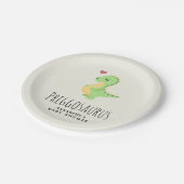 Preggosaurus Cute Dinosaur Baby shower Papieren Bordje (Gekanteld)