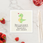 Preggosaurus Cute Dinosaur Baby shower Servet (Insitu)