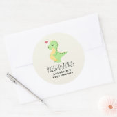 Preggosaurus Cute Dinosaur Baby shower Sticker (Envelop)