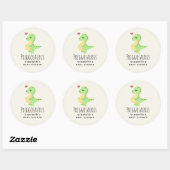 Preggosaurus Cute Dinosaur Baby shower Sticker (Vel)