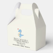 Preggosaurus Cute Dinosaur Boy Baby shower Bedankdoosjes (Achterkant)