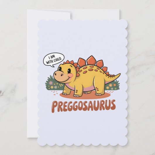 Preggosaurus Ik Ben Zwanger Zwangerschapsdinosauru Kaart (Voorkant)