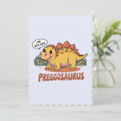 Preggosaurus Ik Ben Zwanger Zwangerschapsdinosauru Kaart (Staand voorkant)