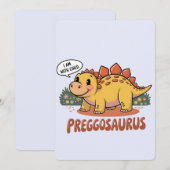 Preggosaurus Ik Ben Zwanger Zwangerschapsdinosauru Kaart (Voorkant / Achterkant)
