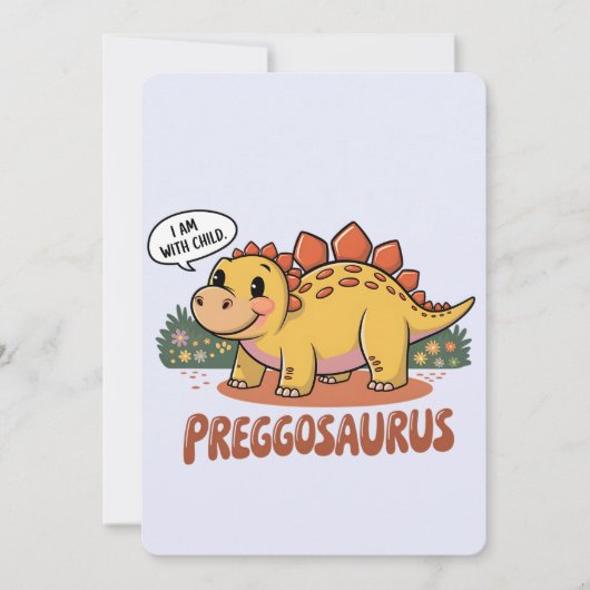 Preggosaurus Ik Ben Zwanger Zwangerschapsdinosauru Kaart (Voorkant)