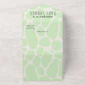 Preggosaurus Schattige Funny Dinosaur Baby shower All In One Uitnodiging (Buitenkant)