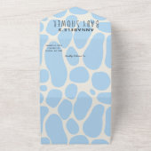 Preggosaurus Schattige Funny Dinosaur Boy Baby sho All In One Uitnodiging (Buitenkant)