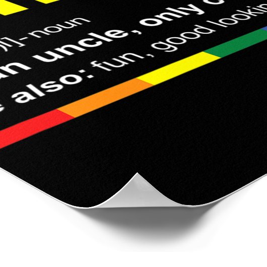 Pregnancy Announcemen For Gay Uncle New Uncle  Poster (Hoek)