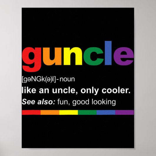 Pregnancy Announcemen For Gay Uncle New Uncle Poster (Voorkant)