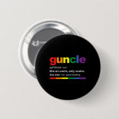 Pregnancy Announcemen For Gay Uncle New Uncle  Ronde Button 5,7 Cm (Voorkant /achterkant)