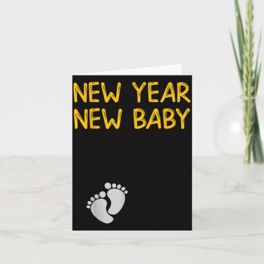Pregnancy Announcemen - New Year New Baby  Kaart (Voorkant)